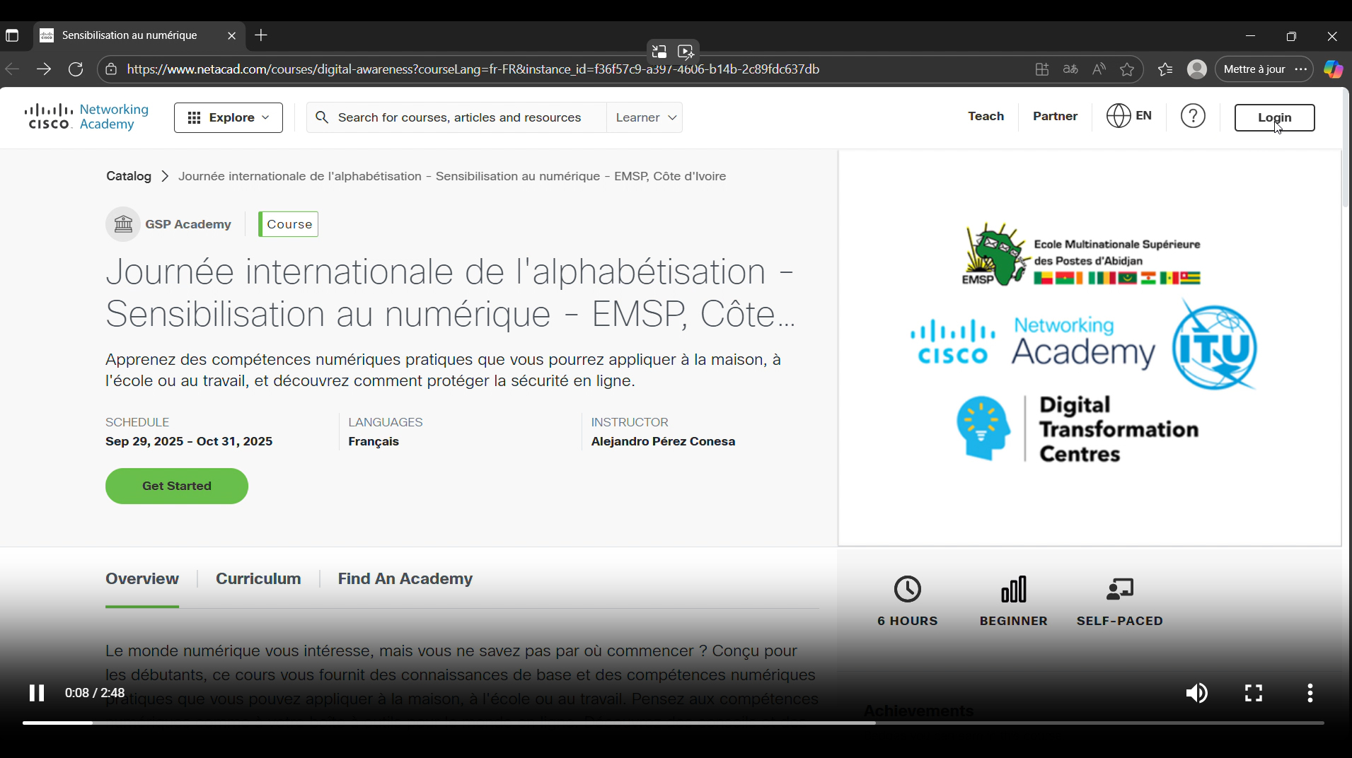 Vidéo : Utilisation de CISCO Netacad